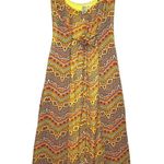 Emma & Michele  ORANGE MULTI COLOR AZTEC PRINT SLEEVELESS MAXI DRESS‎ 12 Photo 0