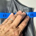 Preston & York  Genuine Leather Zip Vest Size 16 Gray Minimalist Chic‎ Photo 6