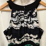 Max and Cleo  Painted Feather Jersey Sleeveless Halter Dress Office Casual SIZE 8 Photo 5