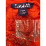 Roaman's Orange Beaded Crinkle Tunic Blouse Plus Size 1X(22/24 Sheer Cover Photo 6