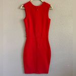Herve Leger  Red Bandage Dress Criss Cross Lace Up Detail Size XS Photo 2