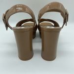 Jeffrey Campbell  Tan Patent Leather Strappy Chunky Platform Heel Women's size 7 Photo 3