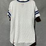 Star Wars Darth Vader Graphic T-Shirt V-Neck White Blue Stripes Medium Photo 3