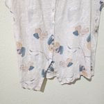Rachel Zoe Floral Linen Top Womens Size XL Dolman Button Back Multicolor Photo 3