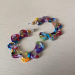 Altar'd State NWOT Altar d’state resin multicolor flower hoop earrings Photo 1