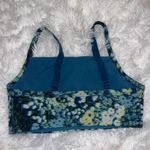 Aerie  Offline Floral Green and Blue Trippy Acid Wash Sports Bra size Medium Photo 4