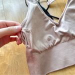 Puma Low Support Ribbed Seamless Bra, Bark/Blush Pink, Size Medium Photo 12