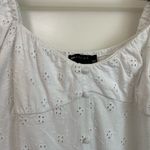 ASOS  White Eyelet Cap Sleeve Long Flowy Knit Dress Size 8 Photo 5