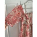 Audrey Parks Medium Pink Floral Coquette Mini Babydoll Dress Ethereal Mini Photo 1