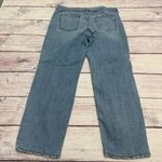 Old Navy  Mid Rise Boyfriend Loose Jean Light Wash Distressed Size 16 Tall Long Photo 1