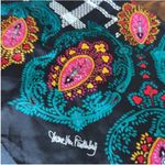 Diane Von Furstenberg  Black and Multicolor Scarf Photo 4