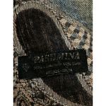 Pashmina  Scarf Womens Gold Gray Paisley Cashmere Silk Wrap Shawl Made Italy Photo 6