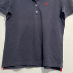 Carolina Herrera  CH Logo Polo Shirt Short Sleeve Blue Red Button Classic M Photo 1