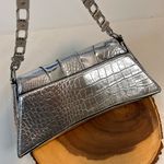 ALDO  Scylla Synthetic Medium Silver Tone Shoulder Bag Chain Strap & Serpentine Photo 5