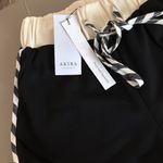 Akira NWT Boxing Athletic Black White Stripe Trim Drawstring Lounge Shorts Small Photo 3