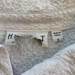Habitat White Crinkle Button Down Top Blouse with Twist Front & Pocket - Size Small Photo 4