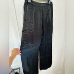 Bardot Black Wide Leg High Waisted Satin Pants Size 6 NWT Flowy Photo 7