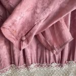 Jessica McClintock Vintage 80s Jessica McClintock Lord & Taylor Pink 100% Silk And Lace Top Size 6 Photo 5