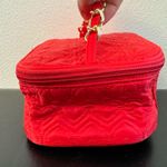 Red Pink Mary Kay makeup bag with gold chain handle #glam #makeup bag New Photo 4
