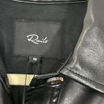 Rails NWT Ruby Faux Leather Black Mini Shirtdress Women's Size XS Long Sleeve Photo 8