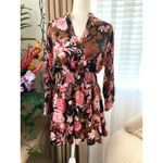 ZARA Floral Printed Fit and Flare Tiered Mini Dress in Multicolor Photo 4