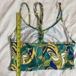 SheIn Green & Yellow Summer Strappy Halter Neck Crop Tank Top Size Medium Photo 8