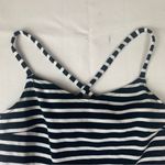 Old Navy  size medium new black white striped dress skater cross straps Photo 8
