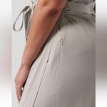 Athleta Newport Wrap Dress City Stripe Black/Sea Salt Size XS Athletic Comfort Photo 10