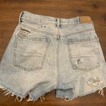 American Eagle  Jean Shorts 00 90s Boyfriend Short Blue Distressed Ripped Photo 3