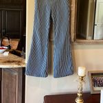 Forever 21 High Waist Denim Bell Bottoms Striped Jeans Womens Medium Photo 5
