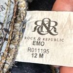 Rock & Republic EMO Dark Blue Straight Leg Jeans Size 12 M Photo 7