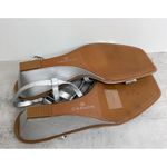 Caslon  Sandals Size 9 Silver Leather Paola Open Square Toe Wedges Photo 7