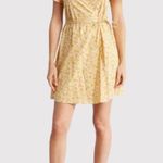 Madewell Womens Dress Yellow Fiore Mini Floral Ditsy V Neck Wrap A Line Boho XS Photo 0