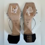 By Far June Metallic Bow Strap Square Toe Sandal 35 Silver Size undefined Photo 8