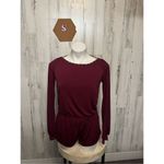 Burgundy backless romper Red Photo 1