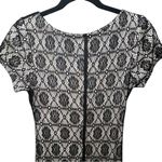 Harlow Dresses Black Lace‎ Maxi Dress Sheath Belted Short Sleeve Size 8 Photo 5