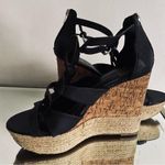 DV by Dolce Vita Black Espadrille Wedge Platform Sandals Leather Strappy Sz 8.5 Photo 6