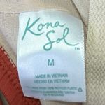 Kona Sol  Orange Brown Ribbed Ring Keyhole One Piece Swim Bikini Swimsuit Size M Photo 2