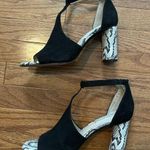 Antonio Melani Hilloray open toed dress heels leather suede snake print heel 9 Photo 0