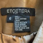 Etcetera  100% Leather Double Breasted Button Up Jacket Size 6 Photo 5