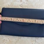 ling xin LEATHERWARE Navy blue Mini faux Leather Wallet With Wrist Strap Photo 7