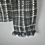 Halogen x ATLANTIC PACIFIC | NWT Tulle Ruffle Plaid Jacket Tweed Blazer | Large Photo 7