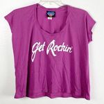 JUNK FOOD Purple “Get Rockin” Graphic Tee, Size Small Photo 0