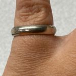 Vintage Men 10k White Gold Wedding Band Ring 4mm Engraved Dated Size 8.5 Silver Photo 5