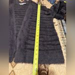 Trucloth Womens Striped Fuzzy Eyelash Knit Cardigan Sweater Sz L Black Size L Photo 8