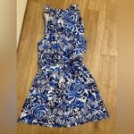 Lilly Pulitzer  Blue Floral wyota skirted romper Photo 3
