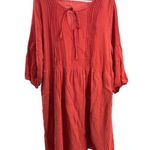 Bloomchic  burnt orange 18-20 plus slub cotton knee length vneck keyhole pockets Photo 1