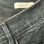 frame denim FRAME Le Skinny de Jeanne Black Acid Wash Ripped Jeans Raw Hem 26 Photo 14