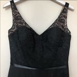 W•too Wtoo Classic Black Floral Lace V Neck Formal Dress Photo 2