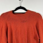 Eileen Fisher  Cotton Roll Neck‎ Knit Sweater Large Orange Cottagecore Fisherman Photo 2